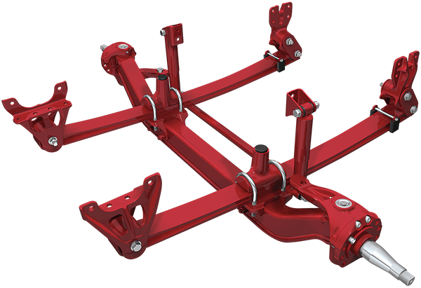 SOFTEK BUS/RV Integrated Front Suspension and Steer Axle System
